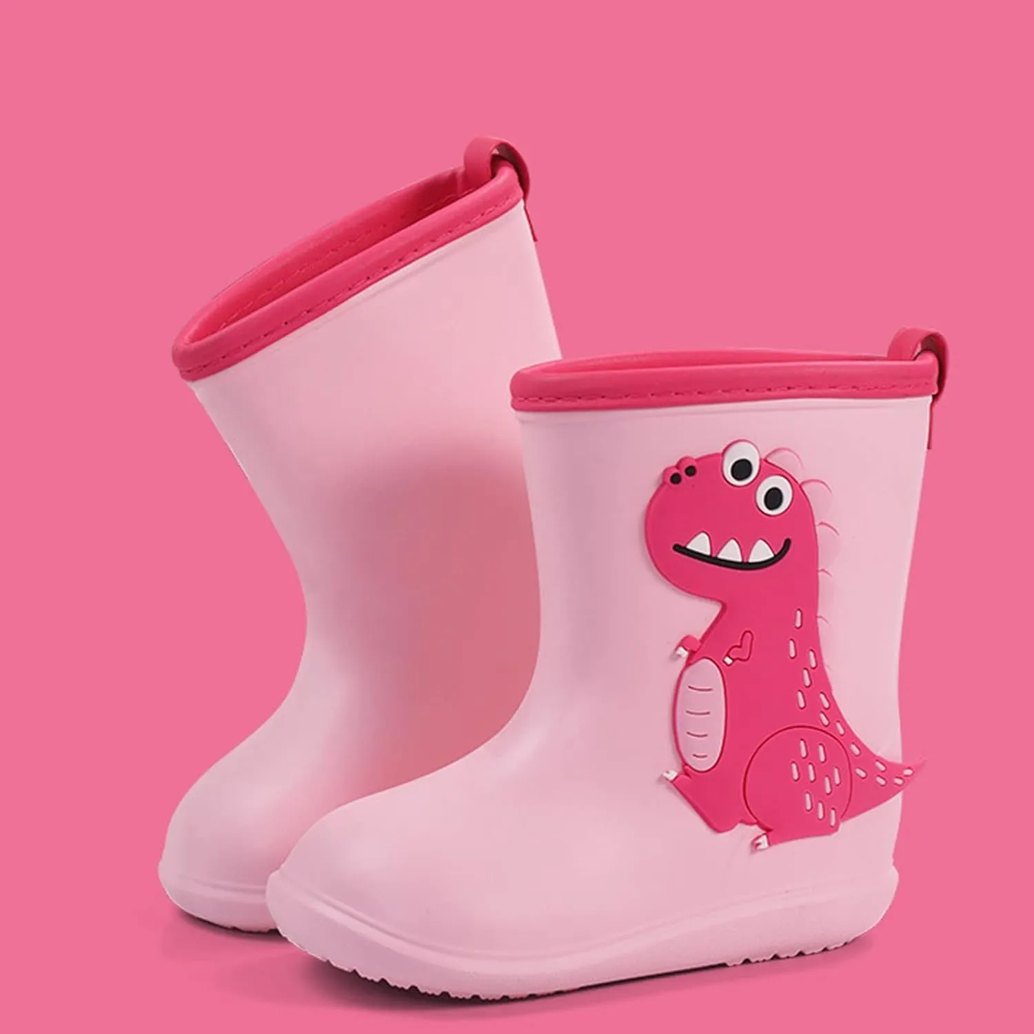 Rain Boots Toddler Boy New Toddler Kids Children Rain Boots Boys Girls Baby Cartoon Animals Waterproof (A, 4-4.5 Years)